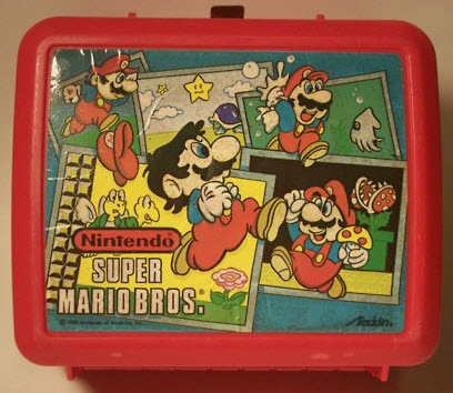 A vintage plastic Aladdin Super Mario Bros. Lunch box - this is exactly what I used for lunch in early elementary school.